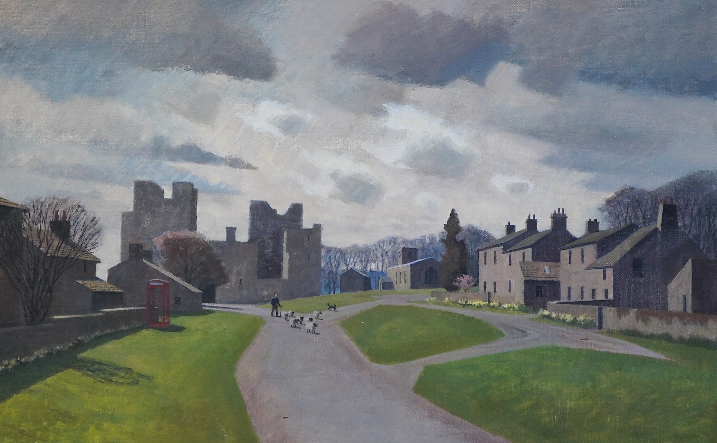 Anne Isabella Brooke (British, 1916-2002), Castle Bolton, Wenseydale, oil on canvas, 35 x 55cm